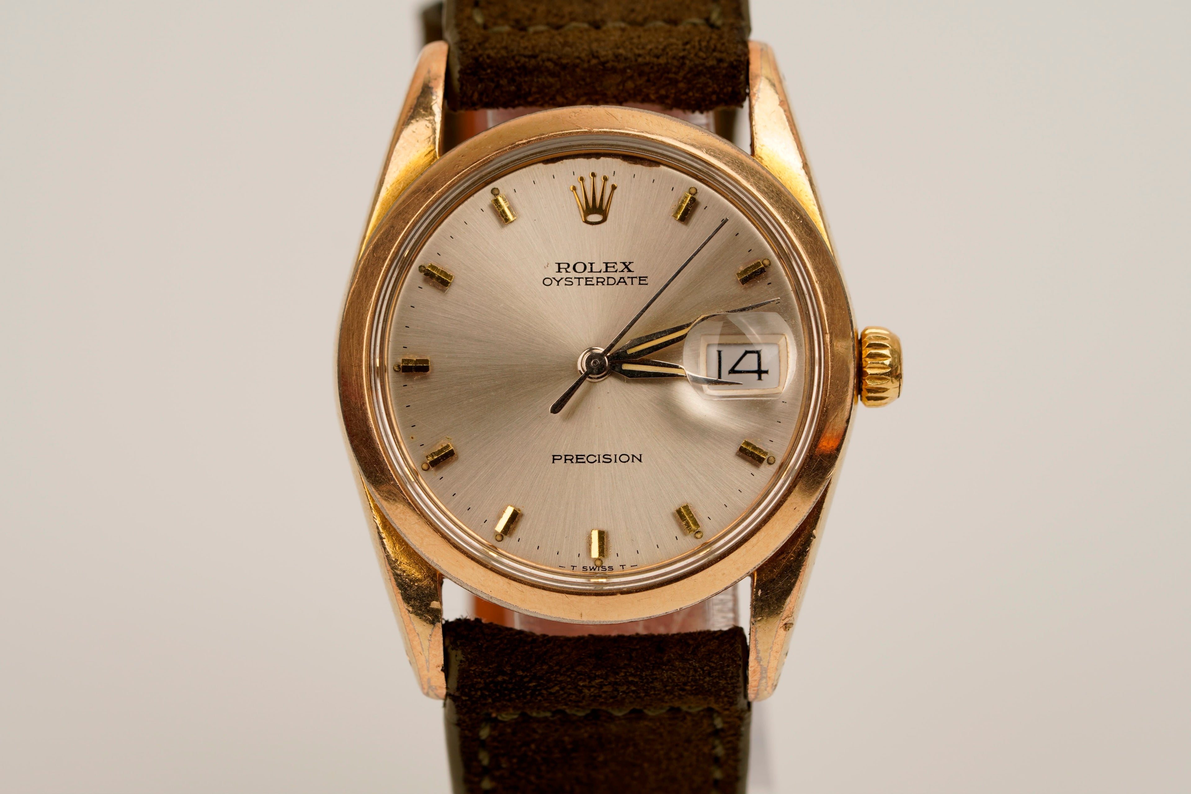 Rolex Oysterdate Precision 34mm | Gold Plated | Silver Sunburst Dial