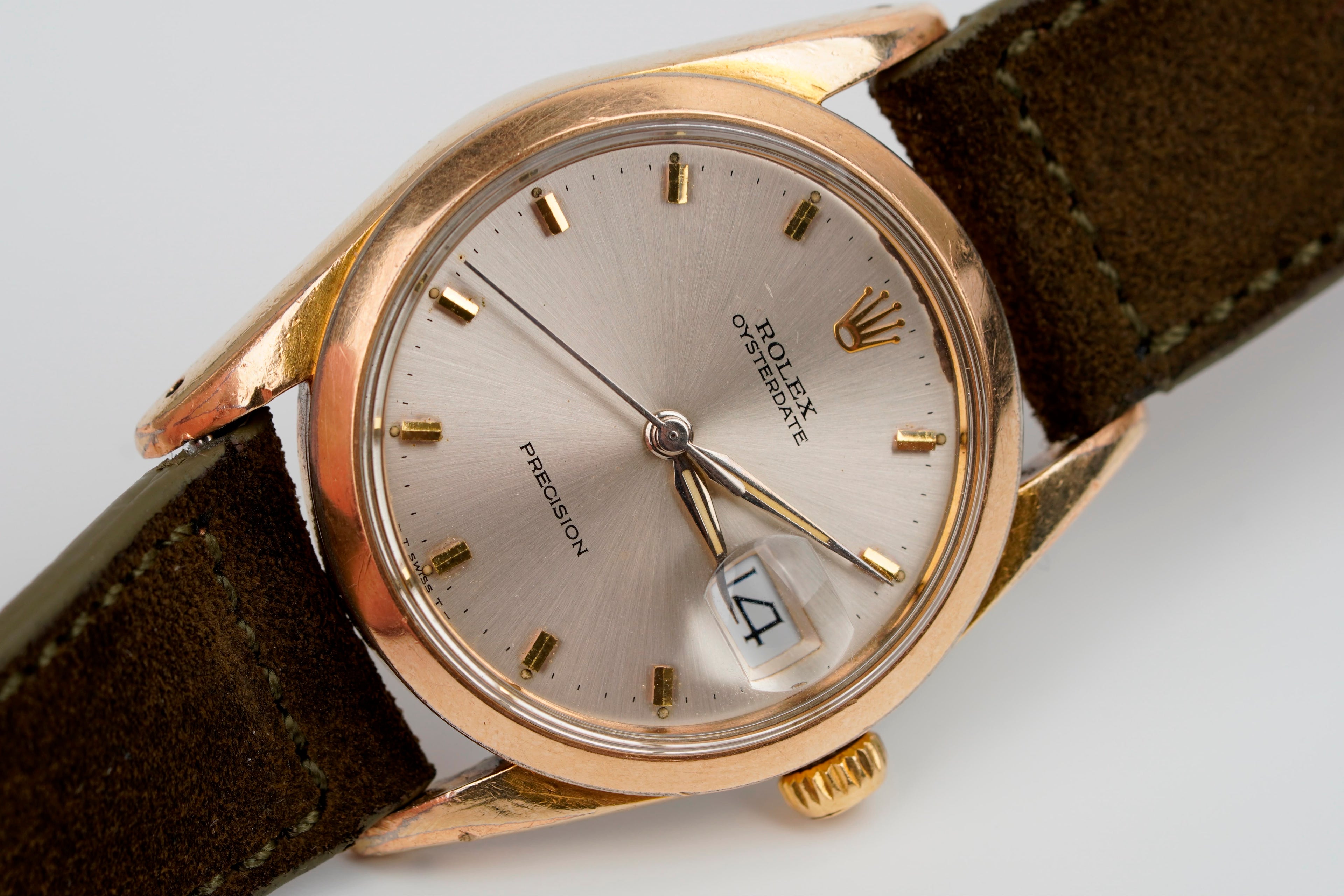 Rolex Oysterdate Precision 34mm | Gold Plated | Silver Sunburst Dial