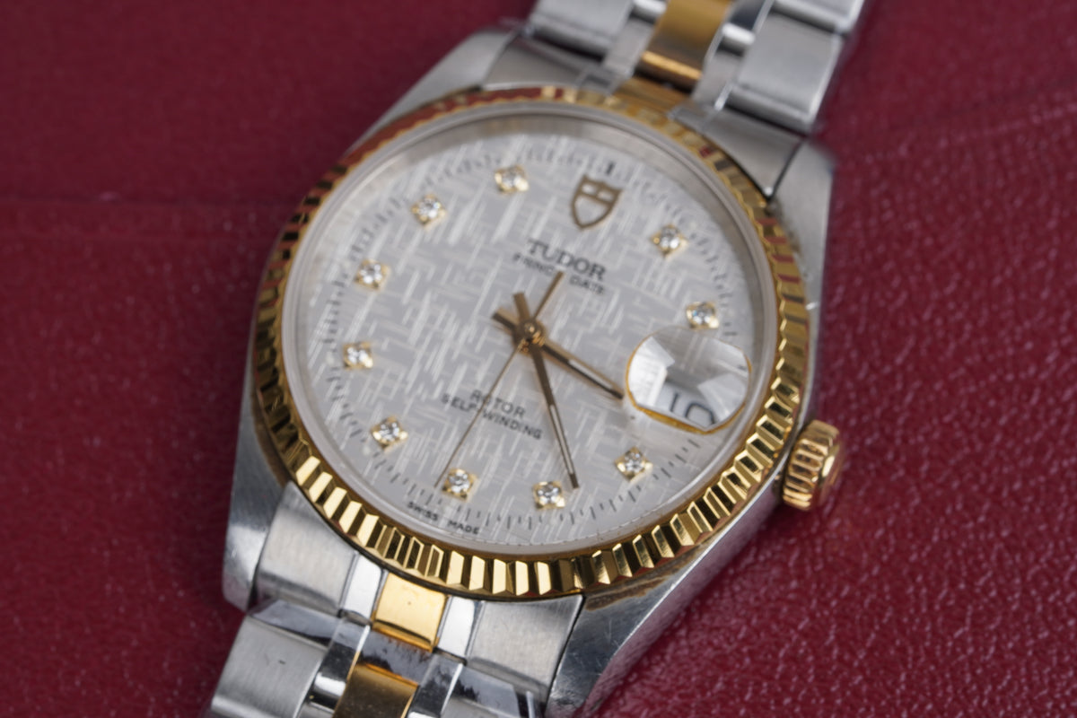 Tudor Prince Date Automatic – Diamond Dial – Two-Tone Aftermarket Configuration