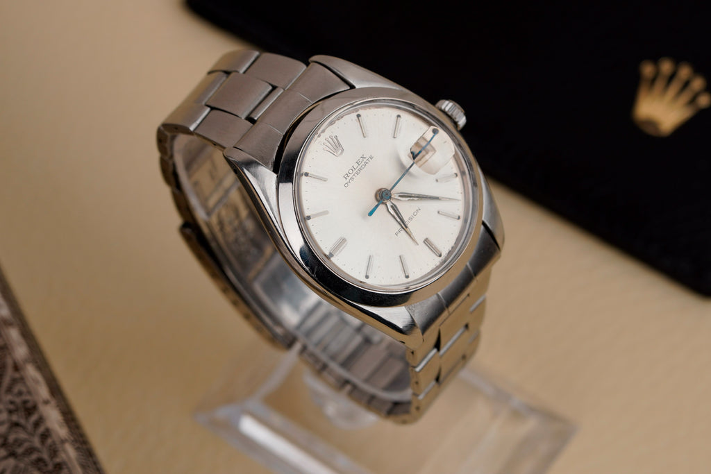 Rolex Oysterdate Precision 6694 – Silver Sunburst Dial – 34mm – Manual Wind