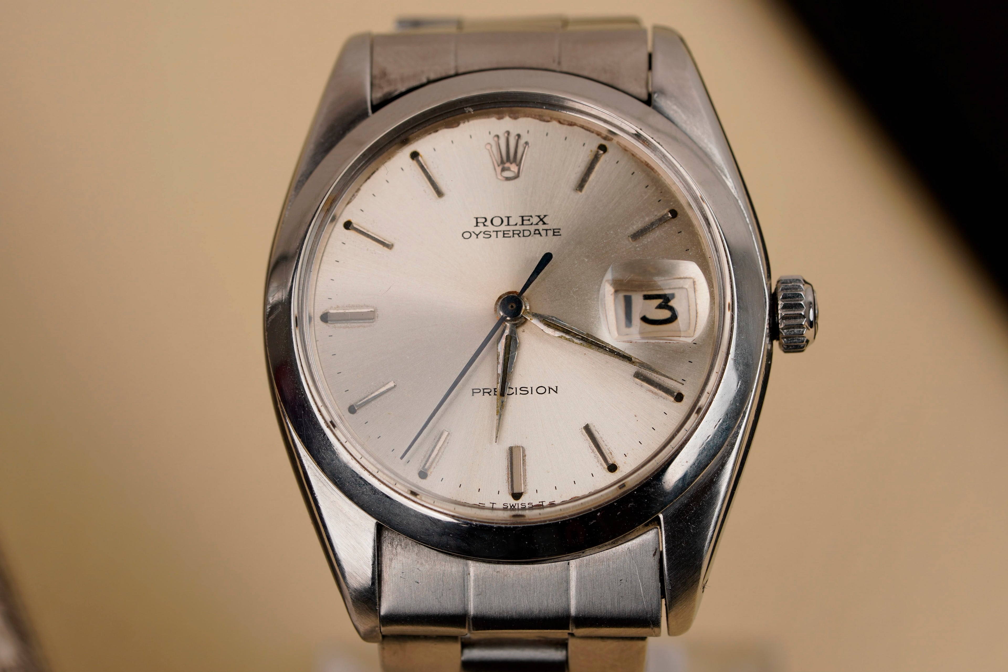 Rolex Oysterdate Precision 6694 – Silver Sunburst Dial – 34mm – Manual Wind