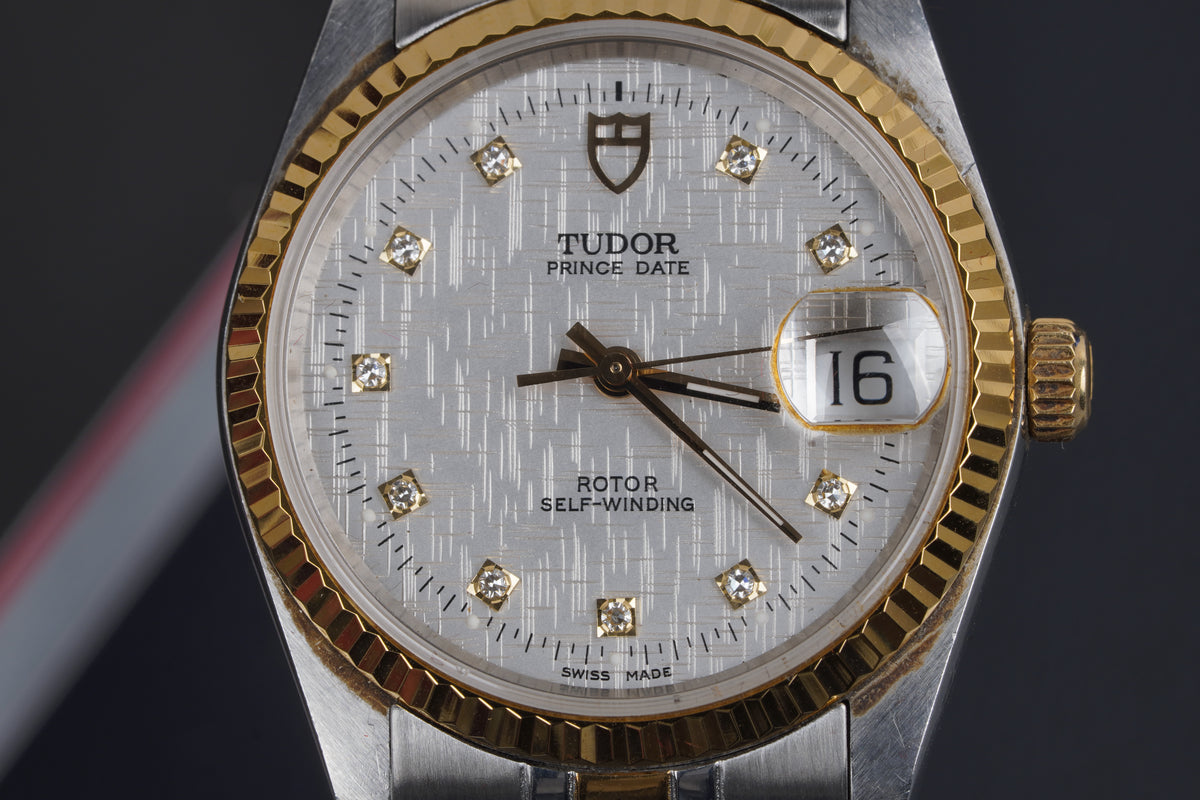 Tudor Prince Date Automatic – Diamond Dial – Two-Tone Aftermarket Configuration