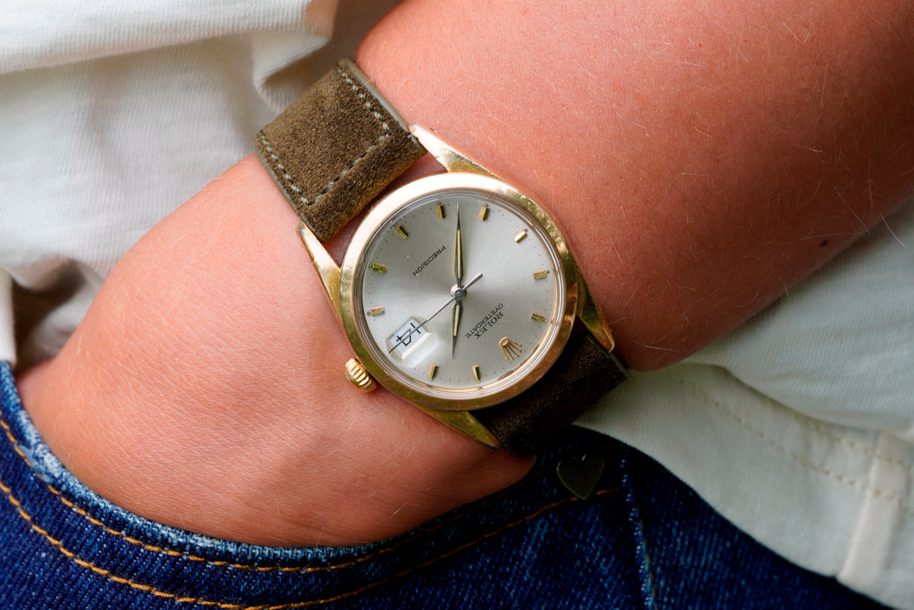 Rolex Oysterdate Precision 34mm | Gold Plated | Silver Sunburst Dial