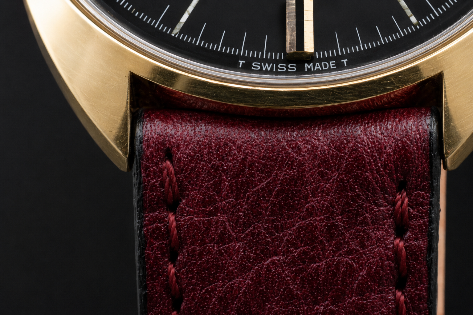 Vintage Omega Seamaster Cosmic Black Dial Gold Plated Manual Wind Watch
