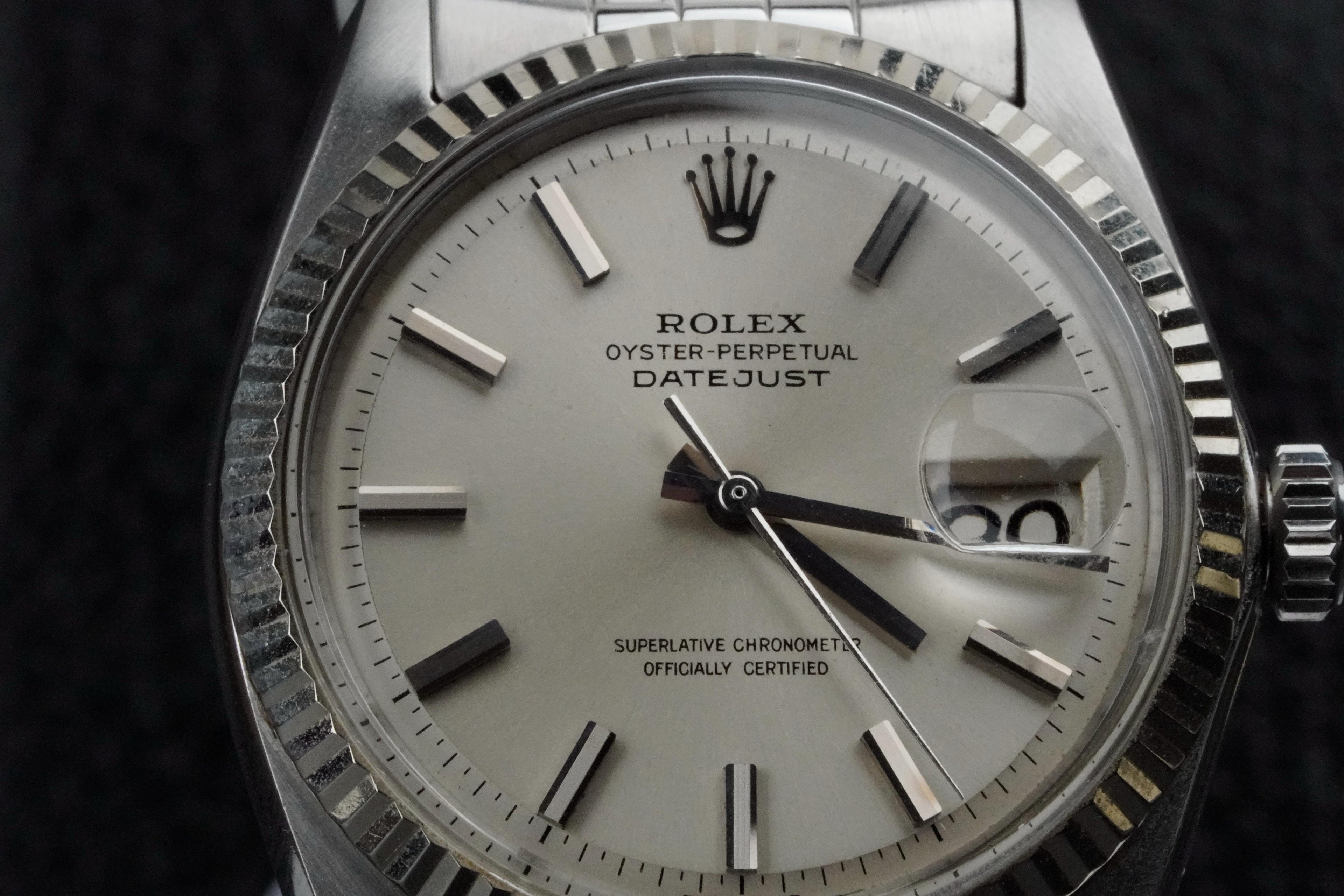 Rolex Datejust 1601 | 1968 | White Gold Bezel | Original Jubilee Bracelet