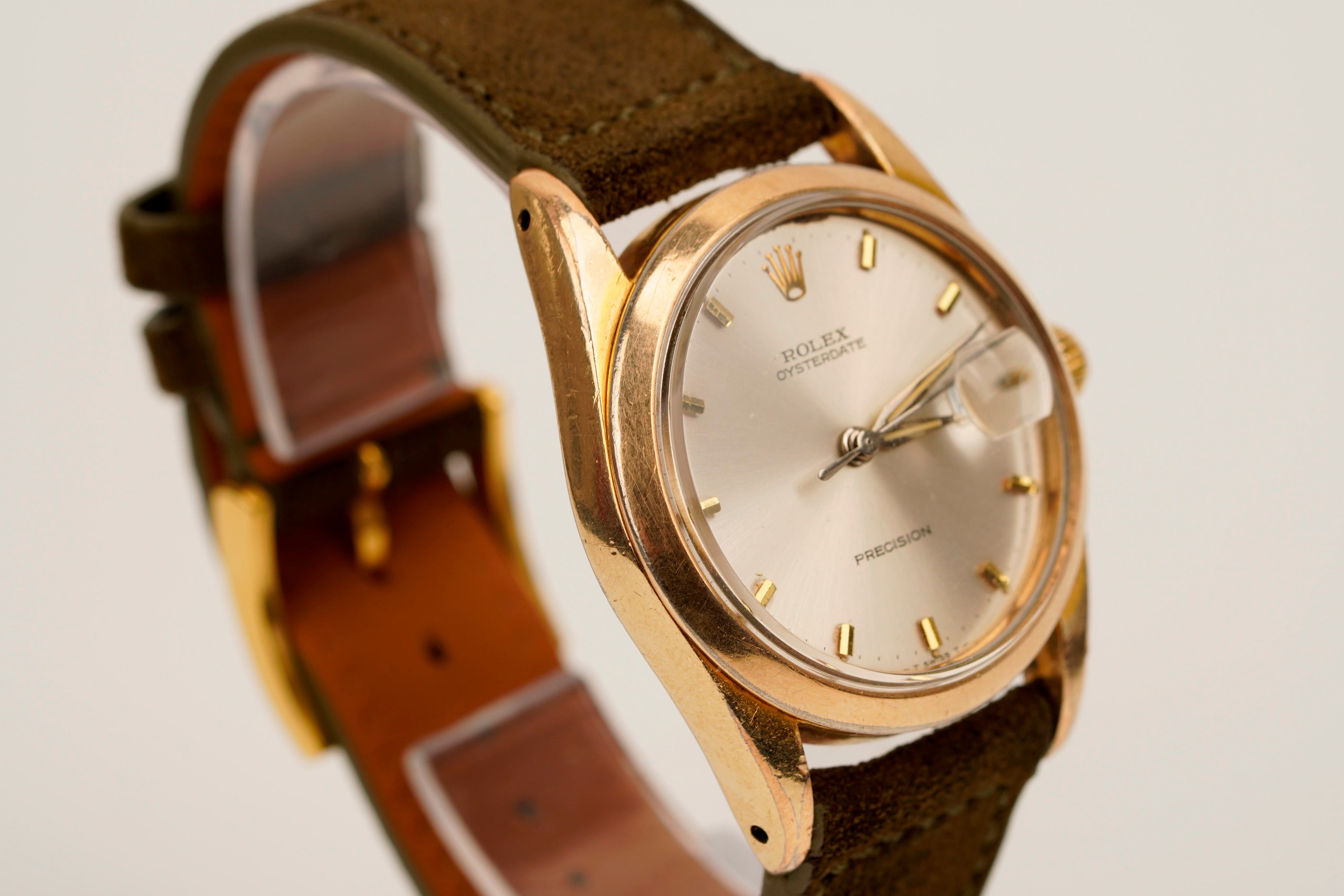 Rolex Oysterdate Precision 34mm | Gold Plated | Silver Sunburst Dial