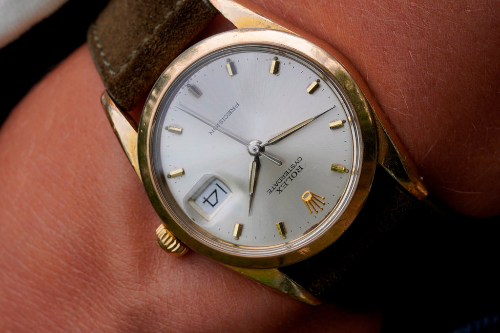 Rolex Oysterdate Precision 34mm | Gold Plated | Silver Sunburst Dial