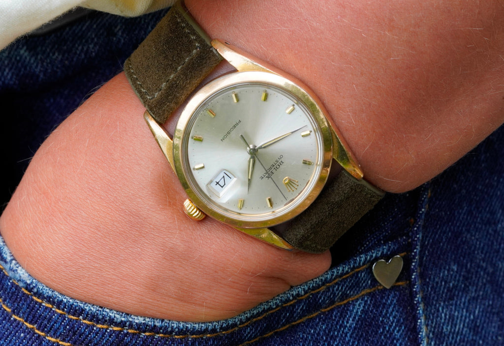 Rolex Oysterdate Precision 34mm | Gold Plated | Silver Sunburst Dial